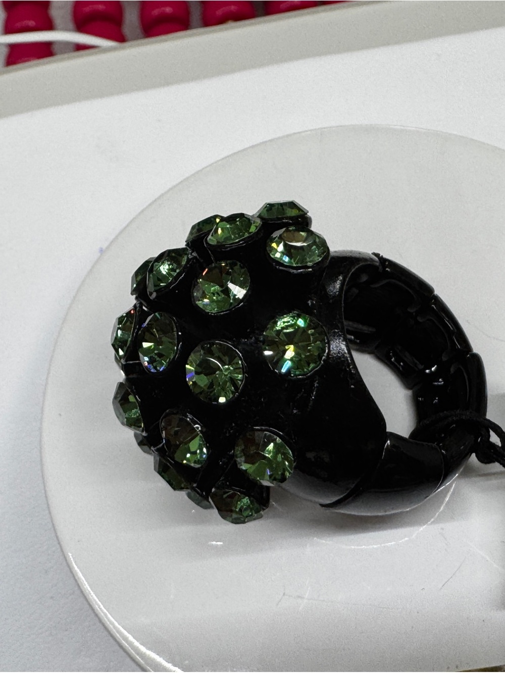 Green Crystal Cluster Statement Ring - Unbranded - Picture 2 of 9
